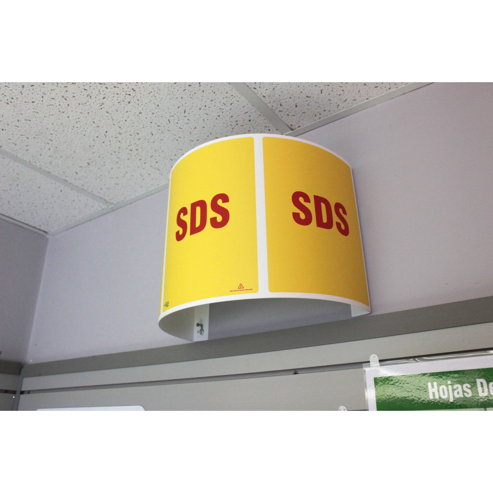 SDS 180 Degree Sign Red and Yellow 5/Case